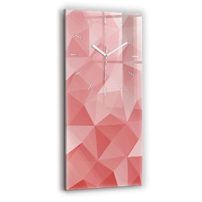 Modern vertical wall clock Triangles abstract