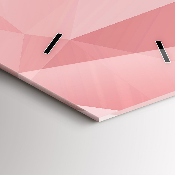 Modern vertical wall clock Triangles abstract