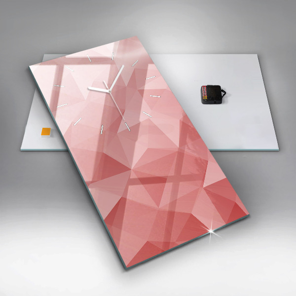 Modern vertical wall clock Triangles abstract