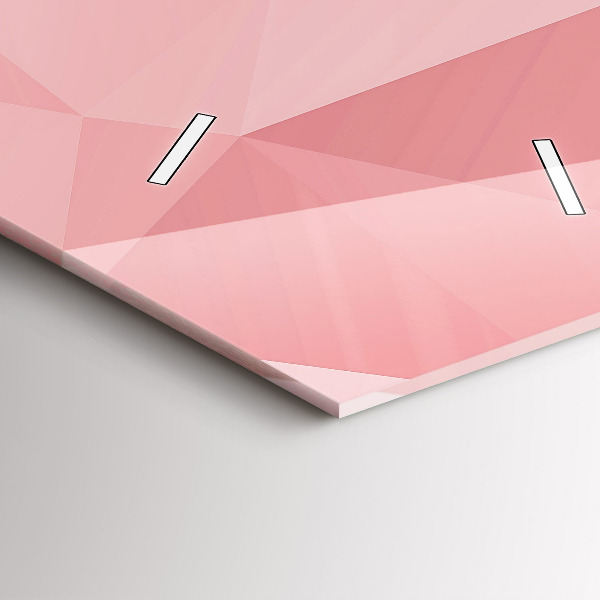Modern vertical wall clock Triangles abstract