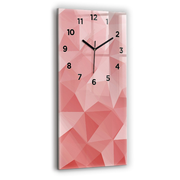 Modern vertical wall clock Triangles abstract