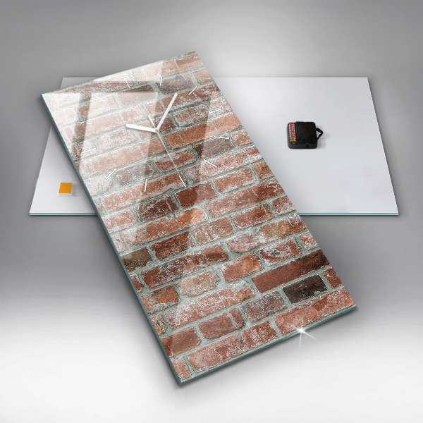 Modern vertical wall clock Brick wall