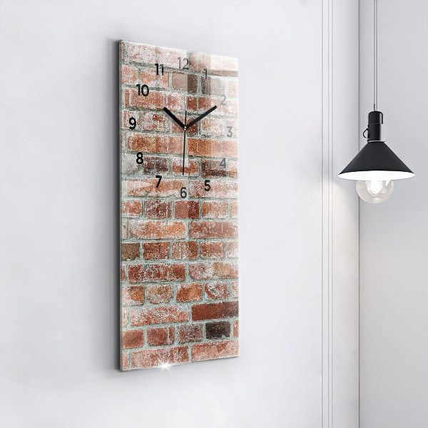 Modern vertical wall clock Brick wall