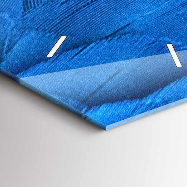 Modern vertical wall clock Bird feather