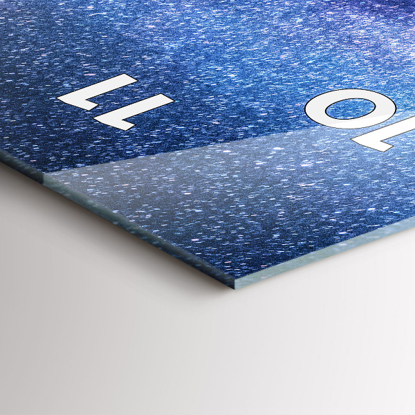 Modern vertical wall clock Milky Way and Mountains