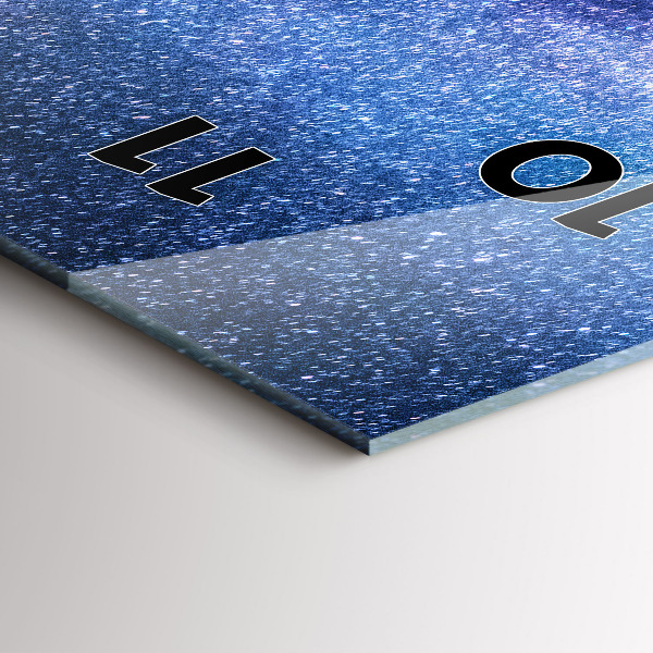 Modern vertical wall clock Milky Way and Mountains