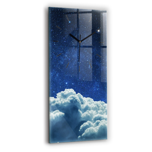 Modern vertical wall clock Night sky