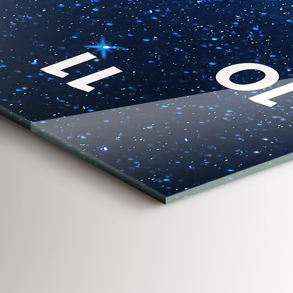 Modern vertical wall clock Night sky