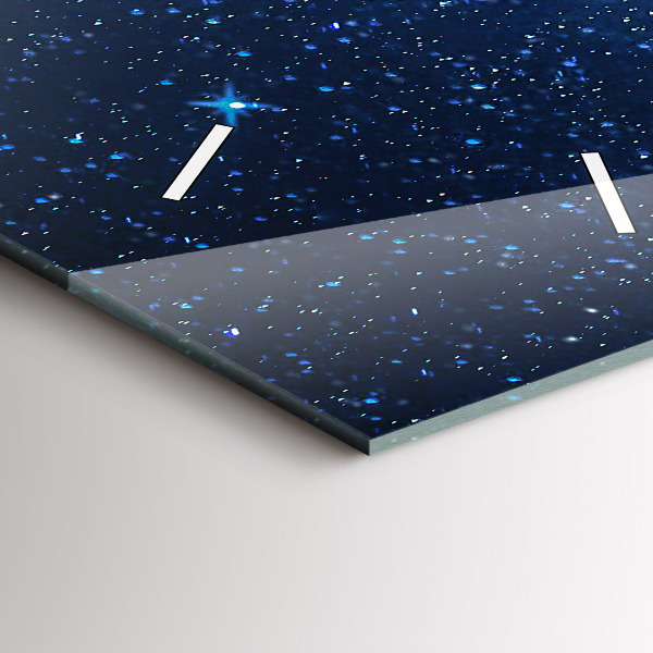 Modern vertical wall clock Night sky