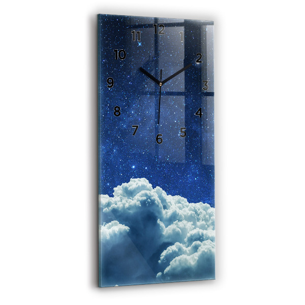 Modern vertical wall clock Night sky