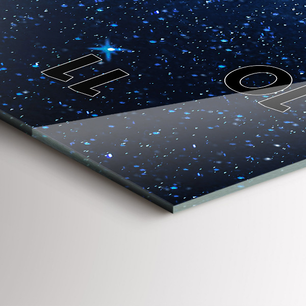 Modern vertical wall clock Night sky