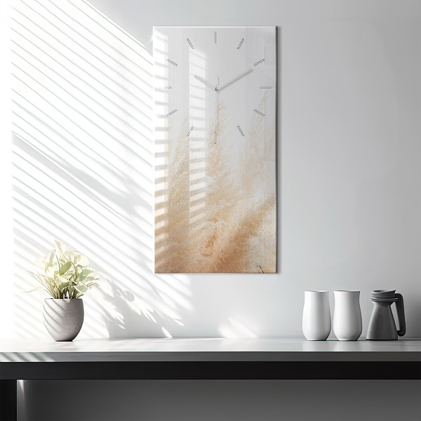 Modern vertical wall clock Ears of grain