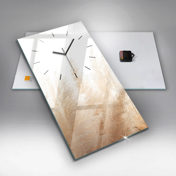 Modern vertical wall clock Ears of grain