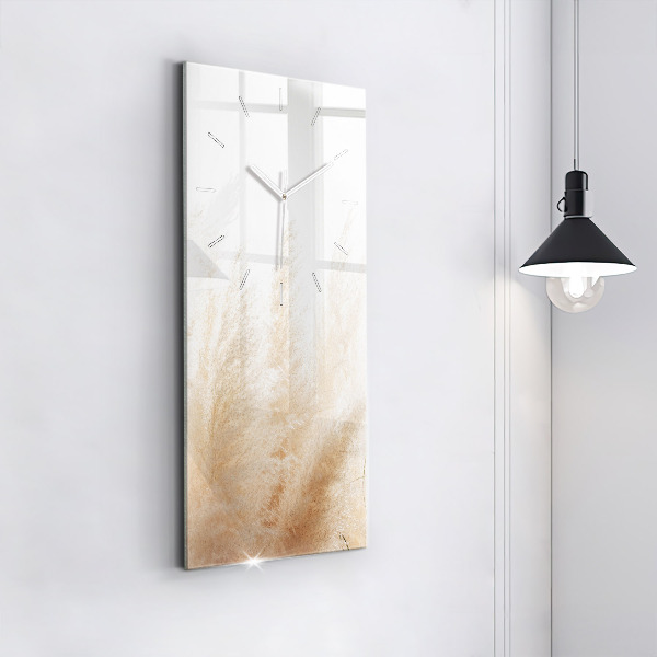 Modern vertical wall clock Ears of grain