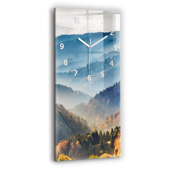 Modern vertical wall clock Mountain landscape