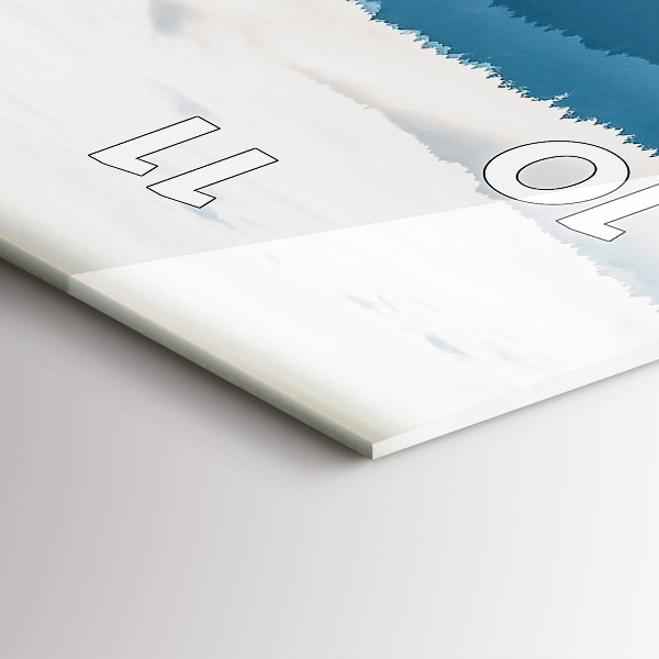 Modern vertical wall clock Mountain landscape