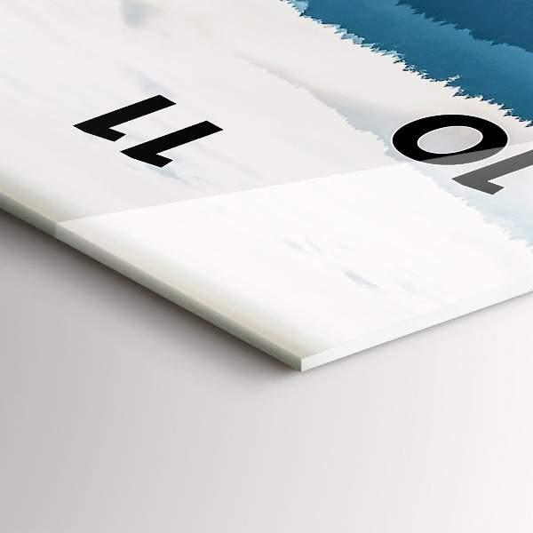 Modern vertical wall clock Mountain landscape