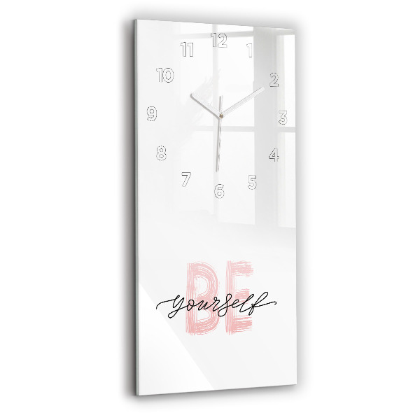 Modern vertical wall clock The inscription Be yourself
