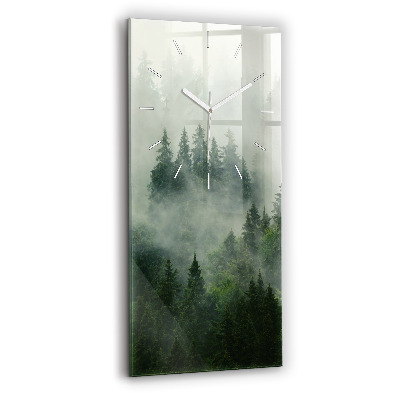 Modern vertical wall clock Misty forest