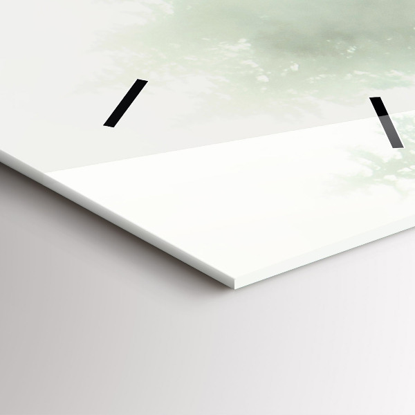 Modern vertical wall clock Misty forest