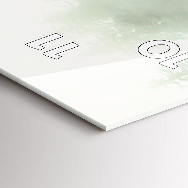 Modern vertical wall clock Misty forest