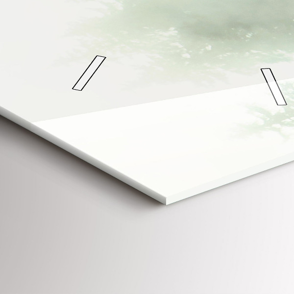 Modern vertical wall clock Misty forest