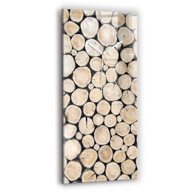 Modern vertical wall clock Cut tree stumps