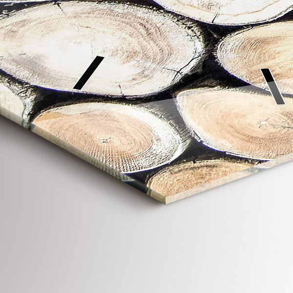 Modern vertical wall clock Cut tree stumps