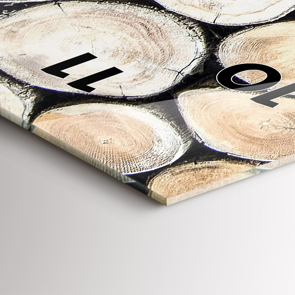 Modern vertical wall clock Cut tree stumps