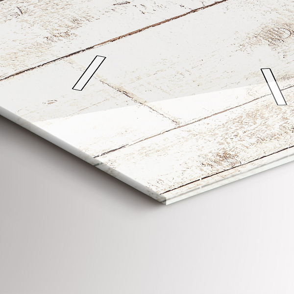 Modern vertical wall clock Light wood planks