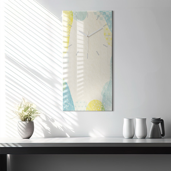 Modern vertical wall clock Pattern frame