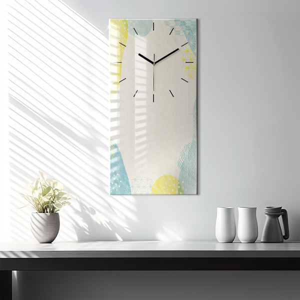 Modern vertical wall clock Pattern frame
