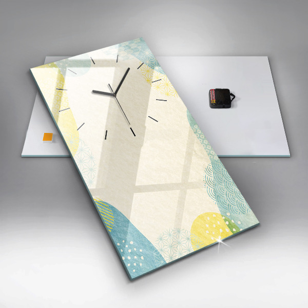 Modern vertical wall clock Pattern frame