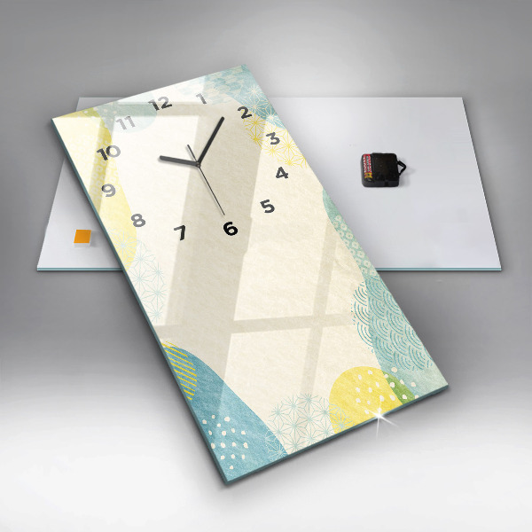 Modern vertical wall clock Pattern frame