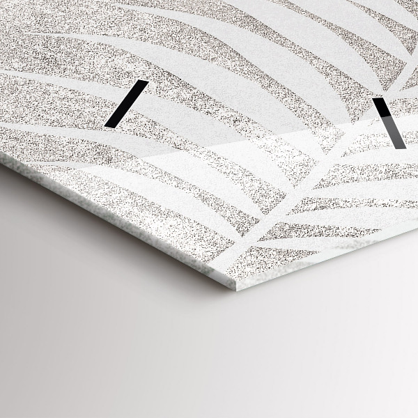 Modern vertical wall clock Palm leaf