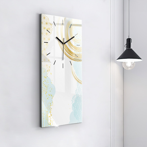 Modern vertical wall clock Decorative pattern