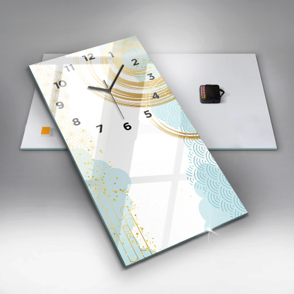 Modern vertical wall clock Decorative pattern