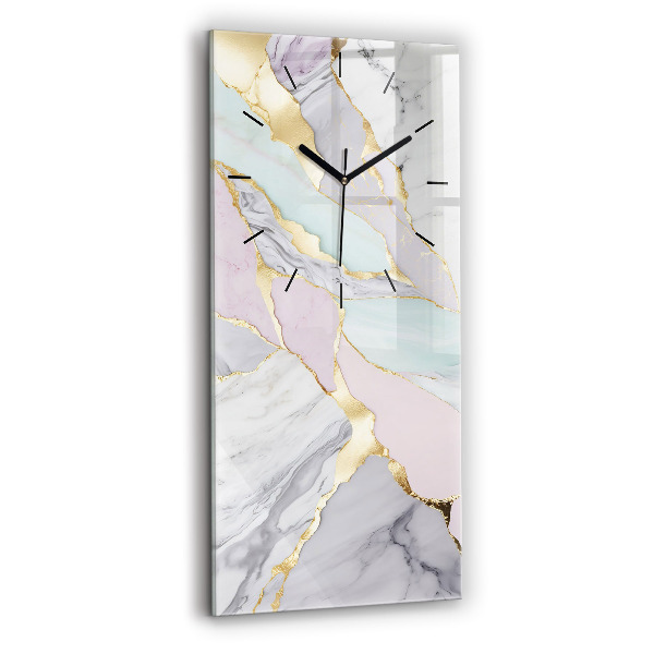 Modern vertical wall clock Marble pattern
