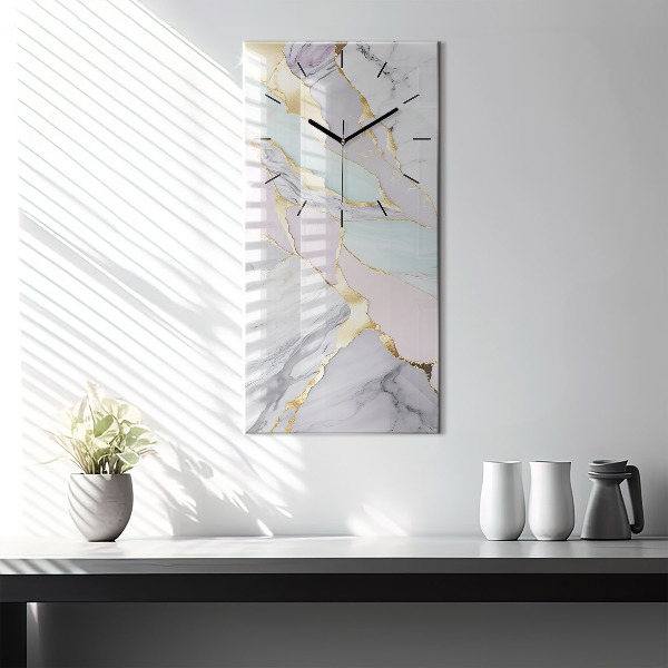 Modern vertical wall clock Marble pattern