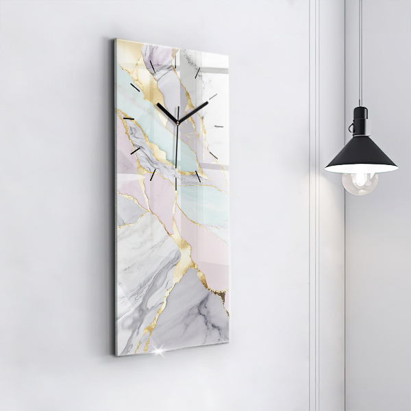 Modern vertical wall clock Marble pattern