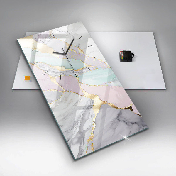 Modern vertical wall clock Marble pattern