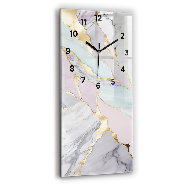 Modern vertical wall clock Marble pattern