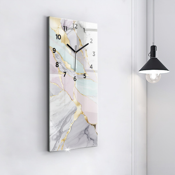 Modern vertical wall clock Marble pattern