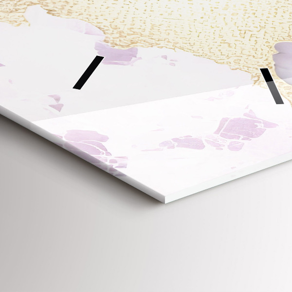 Modern vertical wall clock Pastel marble