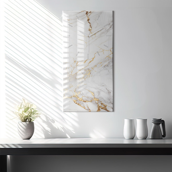Modern vertical wall clock Decorative marble