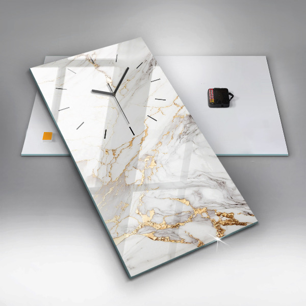 Modern vertical wall clock Decorative marble