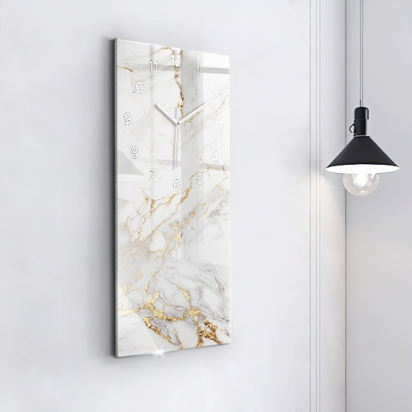 Modern vertical wall clock Decorative marble