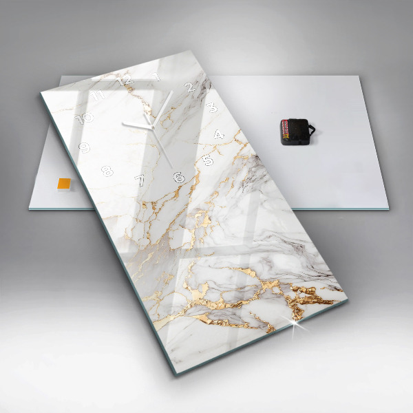 Modern vertical wall clock Decorative marble