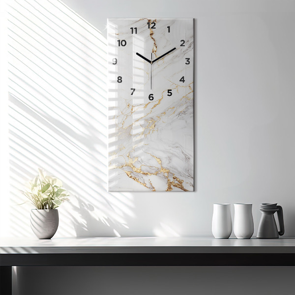 Modern vertical wall clock Decorative marble