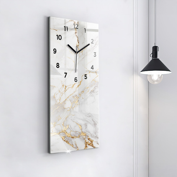 Modern vertical wall clock Decorative marble